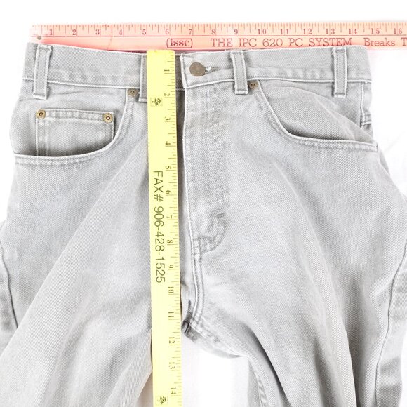 Vintage 90s USA Eddie Bauer Jeans Men's 30x31 Tapered Leg 100% Cotton - Picture 10 of 11